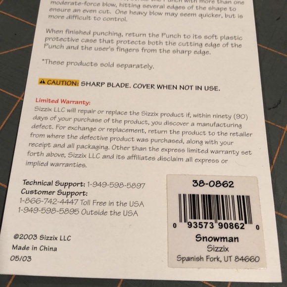 4. Sizzix Paddle Punch Positionable Hand Punch dies - Picture 10 of 15